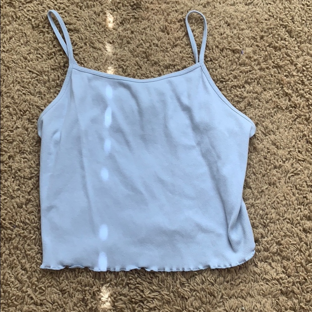 Baby blue slightly cropped tank